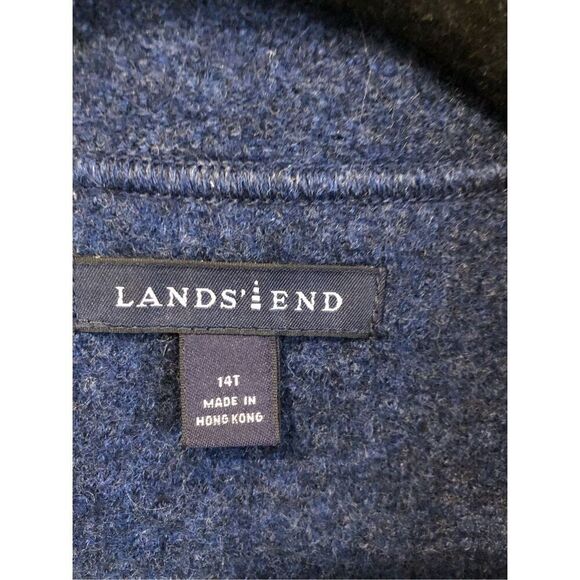 Land’s End 14T Boiled Wool Button Down Sweater Jacket, Cardigan, Blazer Style - Picture 9 of 12